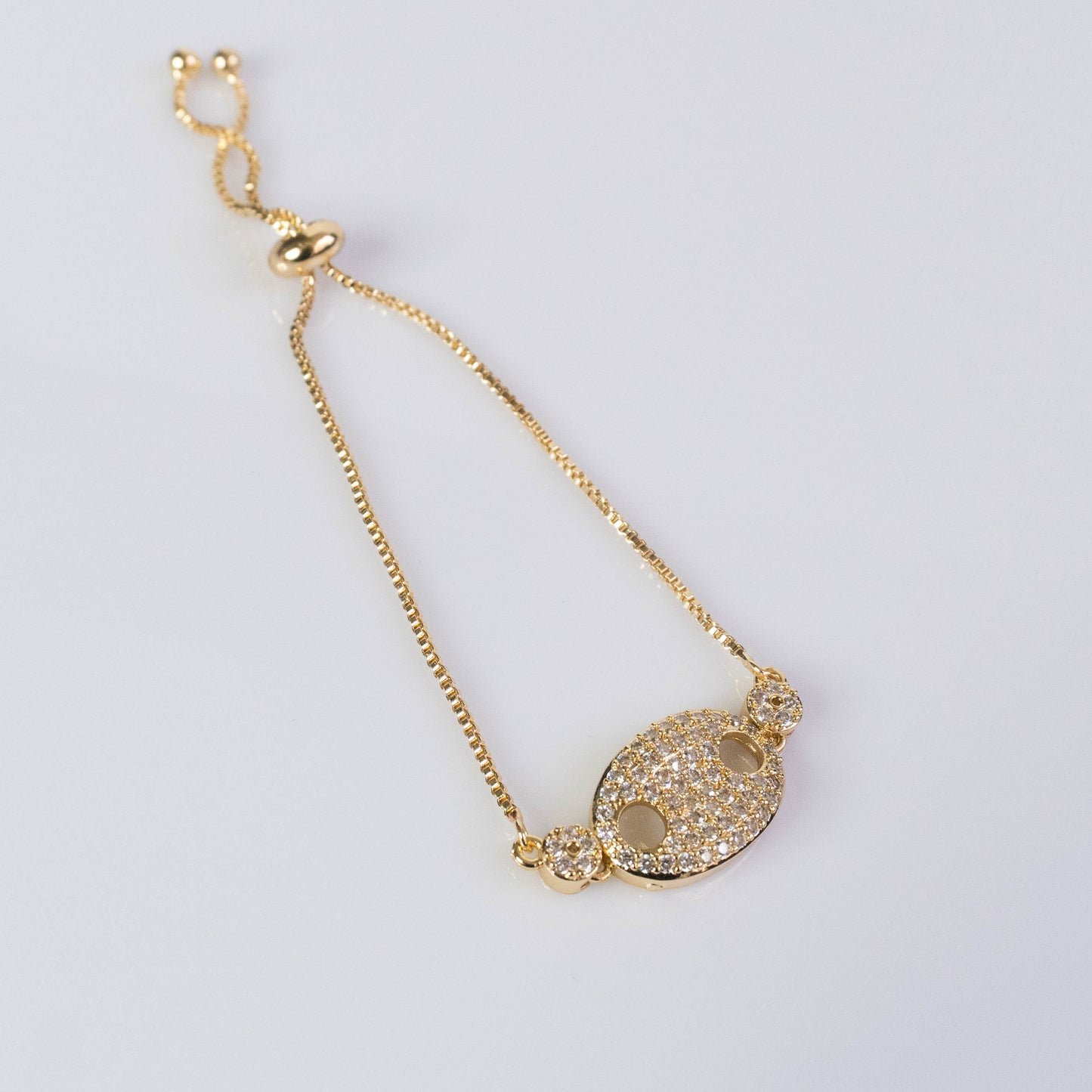 Pulsera eslabón grande dorada