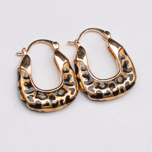 Candongas cuadrada animal print
