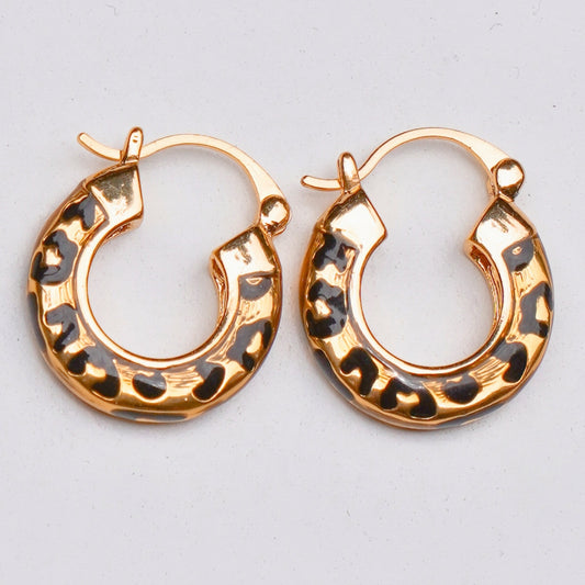 Candongas redonda animal print