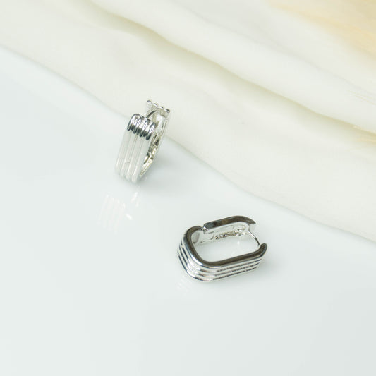 Candonga rectangular plateada