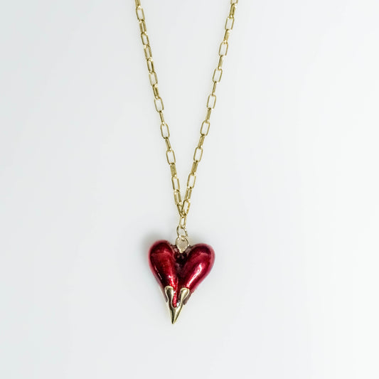 Collar Corazón rojo
