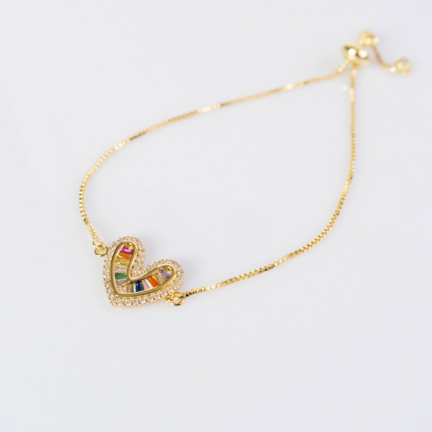 Pulsera brillantes Corazón colores