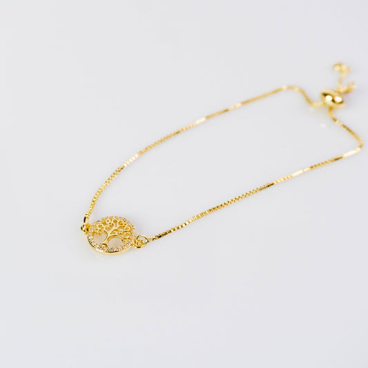 Pulsera brillantes árbol de la vida