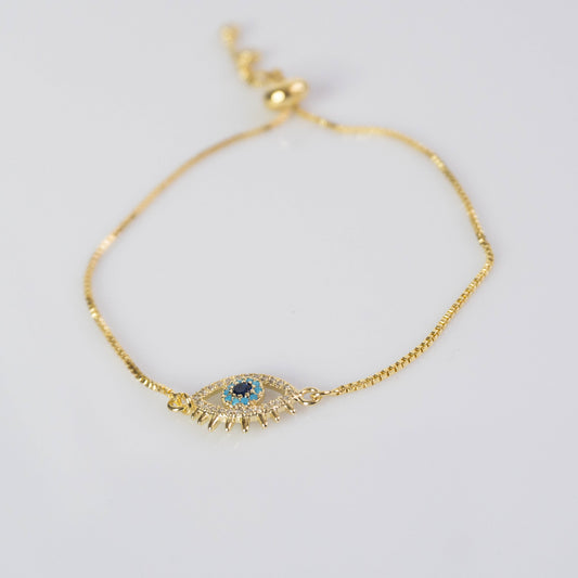 Pulsera brillantes ojo turco