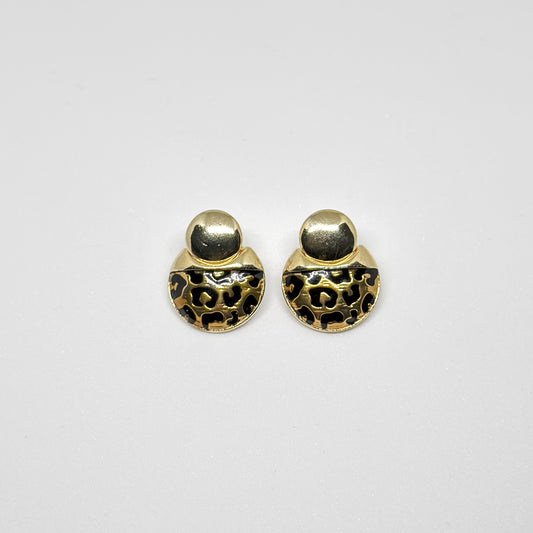 Arete redondo animal print